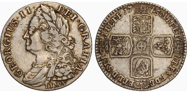 1 Shilling Kingdom of Great Britain (1707-1801) Silver George II (1683-1760)