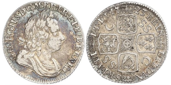 1 Shilling Kingdom of Great Britain (1707-1801) Silver George I (1660-1727)