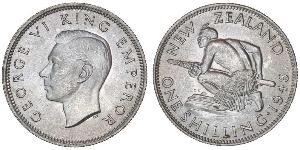 1 Shilling New Zealand Silver George VI (1895-1952)