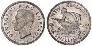 1 Shilling New Zealand Silver George VI (1895-1952)