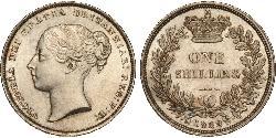 1 Шиллинг Соединённое королевство Великобритании и Ирландии (1801-1922) Серебро Виктория (1819 - 1901)