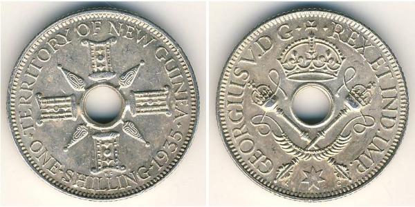 1 Shilling New Guinea 銀 