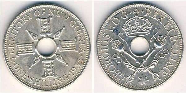1 Shilling New Guinea 銀 