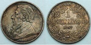 1 Shilling South Africa 銀 保罗·克留格尔 (1825 - 1904)