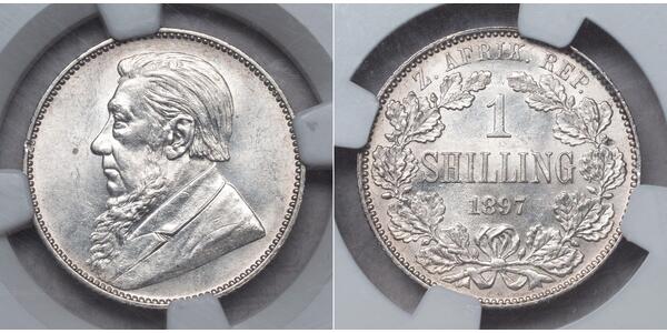 1 Shilling South Africa 銀 保罗·克留格尔 (1825 - 1904)