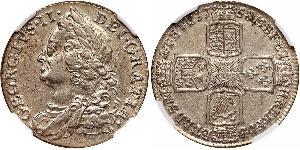 1 Shilling 大不列顛王國 (1707 - 1800) 銀 乔治二世 (大不列颠) (1683 - 1760)