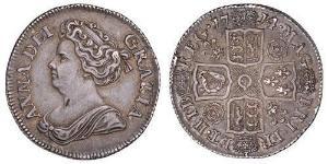 1 Shilling 大不列顛王國 (1707 - 1800) 銀 安妮 (英国女王) (1665-1714)