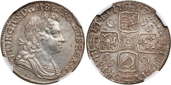 1 Shilling 大不列顛王國 (1707 - 1800) 銀 乔治一世 (大不列颠) (1660 - 1727)