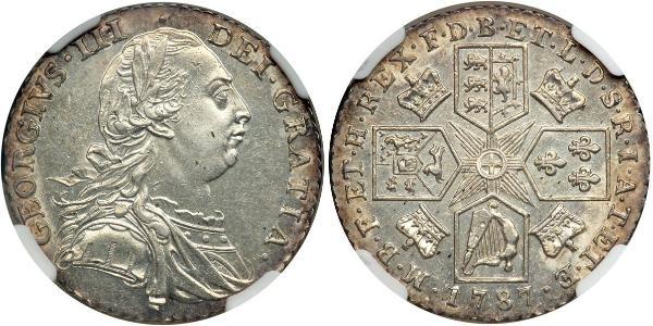 1 Shilling 大不列顛王國 (1707 - 1800) 銀 喬治三世 (1738-1820)