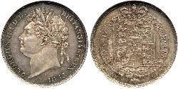 1 Shilling 大不列颠及爱尔兰联合王国 (1801 - 1922) 銀 喬治四世 (1762-1830)