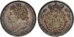 1 Shilling 大不列颠及爱尔兰联合王国 (1801 - 1922) 銀 喬治四世 (1762-1830)