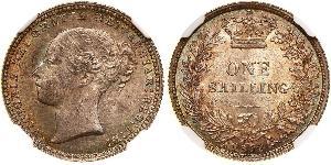 1 Shilling 大不列颠及爱尔兰联合王国 (1801 - 1922) 銀 维多利亚 (英国君主)