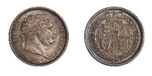 1 Shilling 大不列颠及爱尔兰联合王国 (1801 - 1922) 銀 喬治三世 (1738-1820)