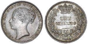 1 Shilling 大不列颠及爱尔兰联合王国 (1801 - 1922) 銀 维多利亚 (英国君主)