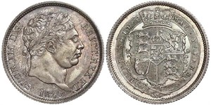 1 Shilling 大不列颠及爱尔兰联合王国 (1801 - 1922) 銀 喬治三世 (1738-1820)