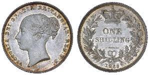 1 Shilling 大不列颠及爱尔兰联合王国 (1801 - 1922) 銀 维多利亚 (英国君主)