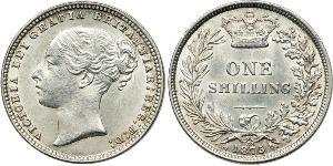 1 Shilling 大不列颠及爱尔兰联合王国 (1801 - 1922) 銀 维多利亚 (英国君主)