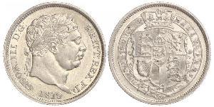 1 Shilling 大不列颠及爱尔兰联合王国 (1801 - 1922) 銀 喬治三世 (1738-1820)