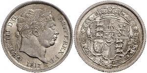 1 Shilling 大不列颠及爱尔兰联合王国 (1801 - 1922) 銀 喬治三世 (1738-1820)