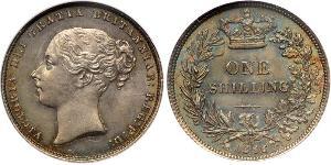 1 Shilling 大不列颠及爱尔兰联合王国 (1801 - 1922) 銀 维多利亚 (英国君主)