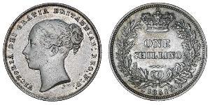 1 Shilling 大不列颠及爱尔兰联合王国 (1801 - 1922) 銀 维多利亚 (英国君主)