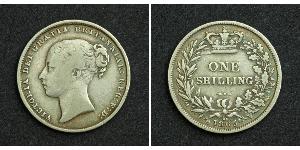 1 Shilling 大不列颠及爱尔兰联合王国 (1801 - 1922) 銀 维多利亚 (英国君主)