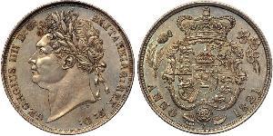 1 Shilling 大不列颠及爱尔兰联合王国 (1801 - 1922) 銀 喬治四世 (1762-1830)