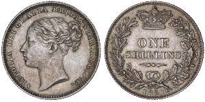 1 Shilling 大不列颠及爱尔兰联合王国 (1801 - 1922) 銀 维多利亚 (英国君主)