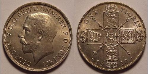 1 Shilling 大不列颠及爱尔兰联合王国 (1801 - 1922) 銀 乔治五世  (1865-1936)