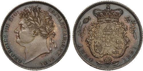 1 Shilling 大不列颠及爱尔兰联合王国 (1801 - 1922) 銀 喬治四世 (1762-1830)