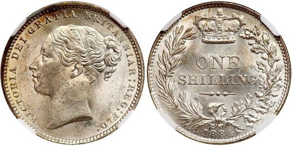 1 Shilling 大不列颠及爱尔兰联合王国 (1801 - 1922) 銀 维多利亚 (英国君主)