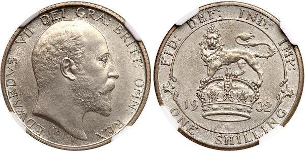 1 Shilling 大不列颠及爱尔兰联合王国 (1801 - 1922) 銀 爱德华七世 (1841-1910)