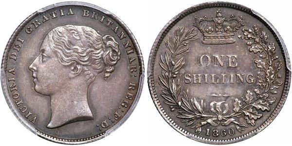 1 Shilling 大不列颠及爱尔兰联合王国 (1801 - 1922) 銀 维多利亚 (英国君主)