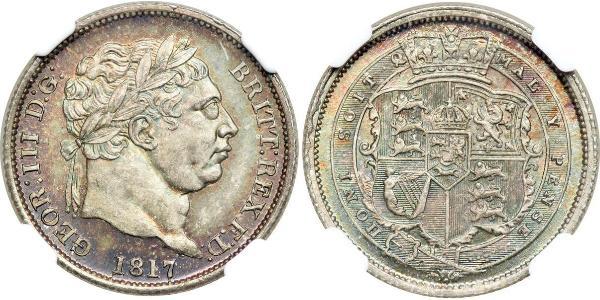 1 Shilling 大不列颠及爱尔兰联合王国 (1801 - 1922) 銀 喬治三世 (1738-1820)