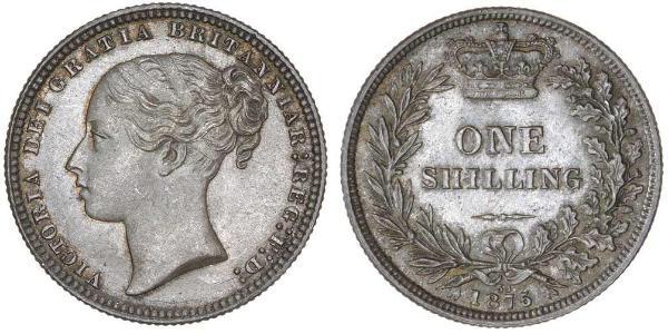 1 Shilling 大不列颠及爱尔兰联合王国 (1801 - 1922) 銀 维多利亚 (英国君主)