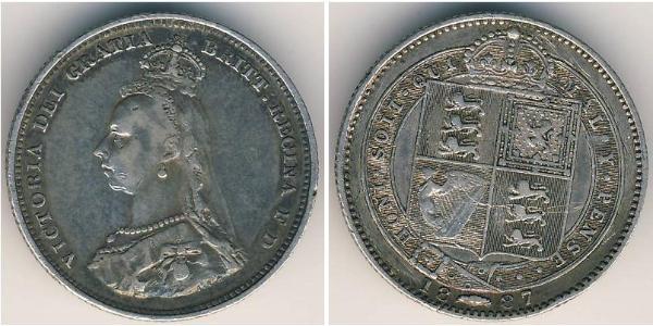 1 Shilling 大不列颠及爱尔兰联合王国 (1801 - 1922) 銀 维多利亚 (英国君主)