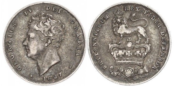 1 Shilling 大不列颠及爱尔兰联合王国 (1801 - 1922) 銀 喬治四世 (1762-1830)