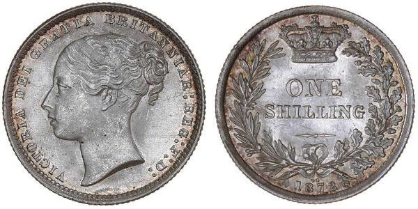1 Shilling 大不列颠及爱尔兰联合王国 (1801 - 1922) 銀 维多利亚 (英国君主)