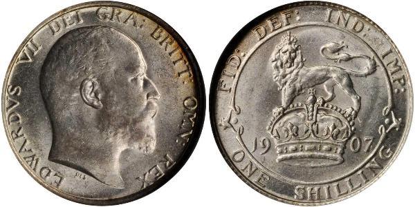 1 Shilling 大不列颠及爱尔兰联合王国 (1801 - 1922) 銀 爱德华七世 (1841-1910)