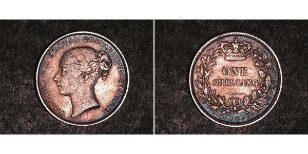 1 Shilling 大不列颠及爱尔兰联合王国 (1801 - 1922) 銀 维多利亚 (英国君主)