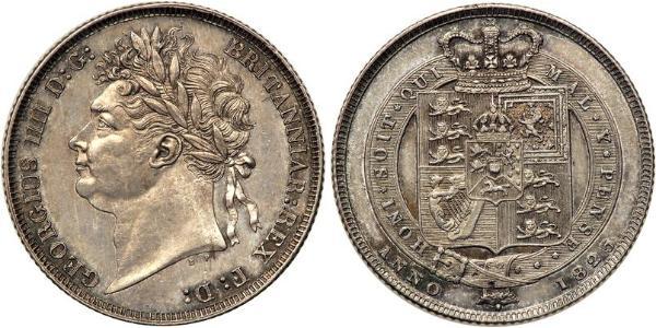1 Shilling 大不列颠及爱尔兰联合王国 (1801 - 1922) 銀 喬治四世 (1762-1830)