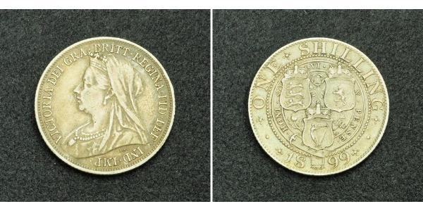 1 Shilling 大不列颠及爱尔兰联合王国 (1801 - 1922) 銀 维多利亚 (英国君主)