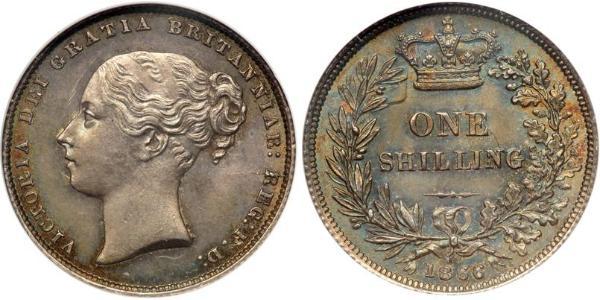 1 Shilling 大不列颠及爱尔兰联合王国 (1801 - 1922) 銀 维多利亚 (英国君主)
