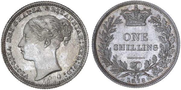 1 Shilling 大不列颠及爱尔兰联合王国 (1801 - 1922) 銀 维多利亚 (英国君主)