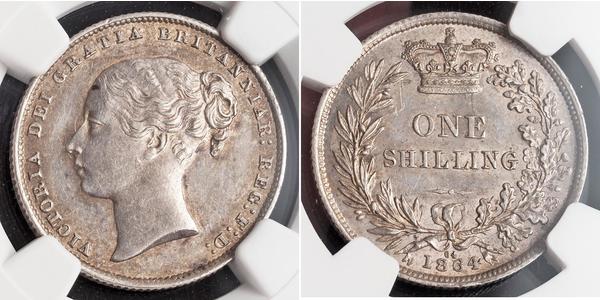 1 Shilling 大不列颠及爱尔兰联合王国 (1801 - 1922) 銀 维多利亚 (英国君主)