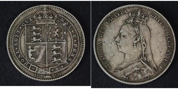 1 Shilling 大不列颠及爱尔兰联合王国 (1801 - 1922) 銀 维多利亚 (英国君主)