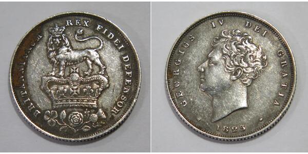 1 Shilling 大不列颠及爱尔兰联合王国 (1801 - 1922) 銀 喬治四世 (1762-1830)