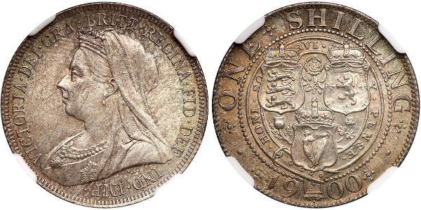 1 Shilling 大不列颠及爱尔兰联合王国 (1801 - 1922) 銀 维多利亚 (英国君主)