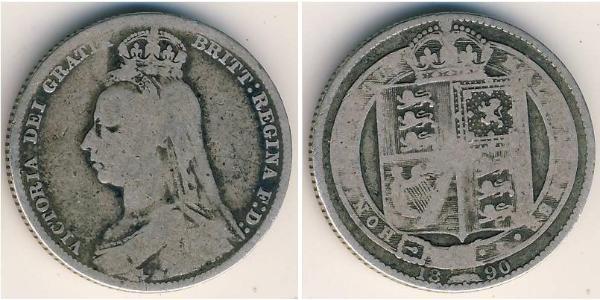 1 Shilling 大不列颠及爱尔兰联合王国 (1801 - 1922) 銀 维多利亚 (英国君主)