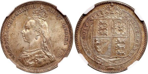 1 Shilling 大不列颠及爱尔兰联合王国 (1801 - 1922) 銀 维多利亚 (英国君主)